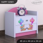 Nočna omarica Happy babies Medvedka z baloni 27 SZN1